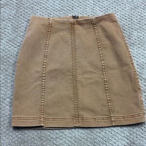 Free People Tan Mini Skirt